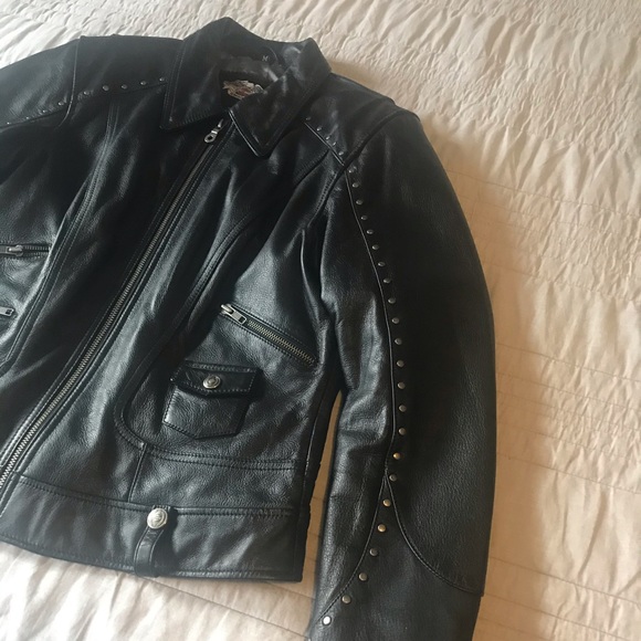 Harley Davidson Leather Riding Jacket - Picture 5 of 11